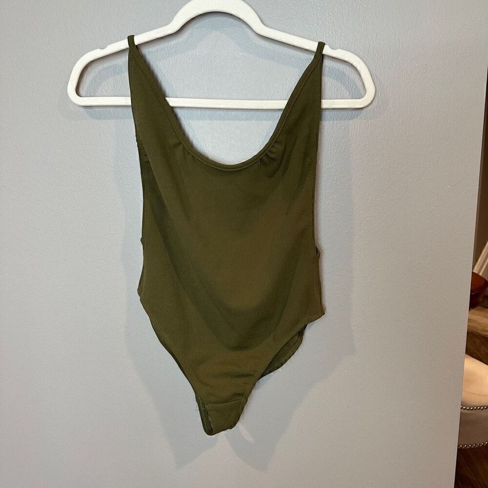 White Fox Green Bodysuit Medium